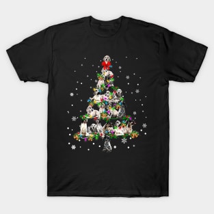 Cute english setter dog christmas tree gift decor xmas tree T-Shirt